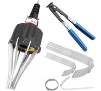 TECPO Druckluft-Montagewerkzeug + Klemmazange + 12x Achsmanschetten...