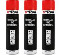 TECPO REIFEN GLANZ SPRAY 3x600ml GLANZ SCHUTZ GUMMI-PFLEGE AUTO MOTORRAD ROLLER