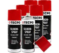 TECPO Silikonspray Gleitmittel Schmiermittel Trennmittel Gleitspray Schutzmittel Pflegemittel (6x 400ml)