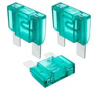 Tecside 30A KFZ Maxi Sicherungen | 3 Stück | 29mm Stecksicherungen für Stromdieb & Sicherungshalter 12V 24V 32V Flachsicherungen für Auto, Boot, Motorrad & Wohnmobil | iMaXX maxiOTO F9030 Grün