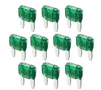 Tecside 30A KFZ Sicherungen Mini | 12V 24V 32V | 10 Stück | Stecksicherungen für Stromdieb & Sicherungshalter | 11mm Flachsicherungen für Auto, Boot, Motorrad, Wohnmobil, Roller | Ersatzsicherungen