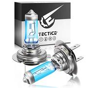 TECTICO H7 Halogen Birne 12V 55W Warmweiß +130% Ultra Heller Fernlicht Abblendlicht Tagfahrlicht Auto Motorrad Lampe Ersatz, 2 Stücke