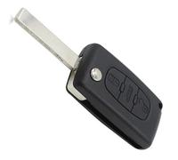 Tedkine 3 Tasten Schlüssel Gehäuse für Citroen Klappschlüssel C2 C3 C4 C5 Picasso C6 C8 DS3 DS4 Peugeot Schlüssel 207 307 308 406 407 807