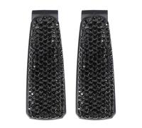 TEHAUX Auto Strass Sonnenbrillenhalter Schwarz aus Kunststoff 2 Stück mit Clipfunktion Praktischer Brillenhalter und Kartenhalter für Sonnenblende im Auto Innenraum