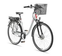 Damen City E-Bike RC657 Multitalent mit 7-Gang Shimano Nabenschaltung, Weiß