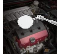 Teleskop-Inspektionsspiegel, Kfz-Teleskop-Inspektionsspiegel Versenkbarer Handspiegel Rundgriffmechanik Spiegelwerkzeug(50 * 600mm Griffabdeckung) Autoversicherung & Autoreparatur