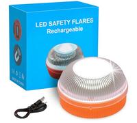 TEOV Warnleuchte V16 mit Magnetfuß, LED-Notbeleuchtung mit USB-Ladekabel für Auto & PKW