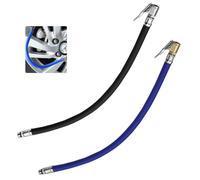 TESSTSY Reifenfüller Schlauch, 2 Stück Reifenfüllschlauch, Ersatzschlauch für Luftpumpe, Reifenfüller Ventilverlängerung, für Alle Reifen mit Standardventilen (15.8in Blauen + 14.3in Schwarzen)