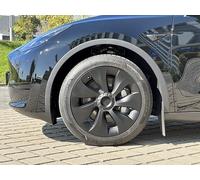 Tesvolution Tesla Model Y Radkappen Set 19-Zoll Nabenkappe Abdeckung Matt Schwarz 2022 + 2023 + 2024 Zubehör Gemini Felgen - Radnabenabdeckung Turbine Felgenschutz
