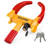 Tevlaphee Radkralle Parkkralle mit Sicherheitsschloss und 3 Schlüsseln für PKW Wohnwagen Anhänger - Reifenbreite 19-30cm - Felgenkralle Reifenkralle Wegfahrsperre Diebstahlsicherung