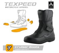 Texpeed Motorrad Kurzstiefel Leder Waterproof Touring Biker Schutzstiefel
