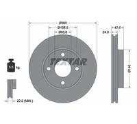 Bremsscheibe Vorderachse Textar 92063503