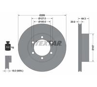Textar 1x Bremsscheibe [Hersteller-Nr. 92076300] für VW, Toyota