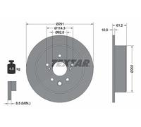 TEXTAR Bremsscheibe PRO hinten rechts links voll 291mm für LEXUS TOYOTA 92179803