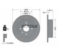 Textar 1x Bremsscheibe [Hersteller-Nr. 92225103] für Chevrolet