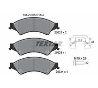 TEXTAR 2563201 TEXTAR Bremsbelagsatz, Scheibenbremse für FORD