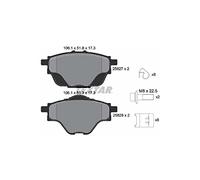 TEXTAR 2582701 Bremsbelagsatz Bremsbeläge Hinten mit Zubehör für OPEL GRANDLAND X (A18)