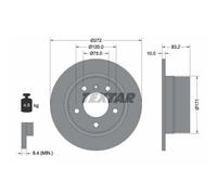 TEXTAR 2x Bremsscheibe Ø272mm hinten Voll für BMW Z3 Roadster 1.8i 1.9i 92076703