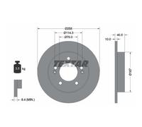 Textar 1x Bremsscheibe [Hersteller-Nr. 92226103] für Kia, Hyundai