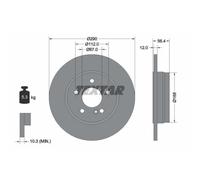 TEXTAR 2x Bremsscheibe hinten Ø290 mm Voll für Mercedes-Benz E-Klasse T-Model