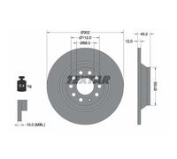 TEXTAR Bremsscheibe PRO hinten rechts links voll 302mm für SKODA VW SEAT AUDI (FAW) 92132503