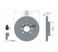 TEXTAR 2x Bremsscheibe vorne Ø240 mm Innenbelüftet für Opel Corsa C F08 F68
