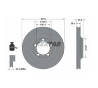 TEXTAR 2x Bremsscheibe vorne Ø274 mm Innenbelüftet für Hyundai H-1 Kasten