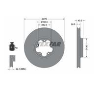 TEXTAR 2x Bremsscheibe vorne Ø276 mm Innenbelüftet für Ford Transit Kasten FA_