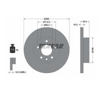 TEXTAR 2x Bremsscheibe vorne Ø282 mm Voll für VW Transporter IV Bus 70XB 70XC