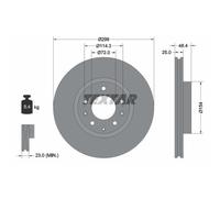TEXTAR 2x Bremsscheibe vorne Ø299 mm für Mazda 6 Kombi GH 2.0 MZR 2.2 MZR-CD