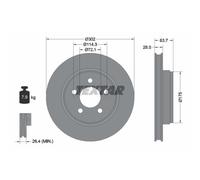 Textar Bremsscheibe PRO 92203303 vorne rechts/links innenbelüftet 302 mm für Dodge/Jeep