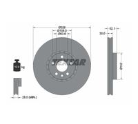 TEXTAR 2x Bremsscheibe vorne Ø328 mm außenbelüftet für Volvo XC60 156 D4 D5 AWD