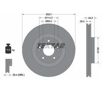 1x Bremsscheibe TEXTAR 92242905 passend für LEYLAND IME KAROSA HYUNDAI KIA