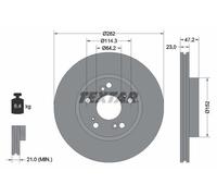 Textar 92144403 Bremsscheibe für HONDA