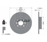 Bremsscheibe Hinterachse Textar 92145903