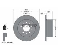 Bremsscheibe Hinterachse Textar 92157403