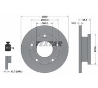 Bremsscheibe Hinterachse Textar 92159103