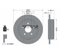 TEXTAR Bremsscheibe 92177403 320mm 14mm für JEEP