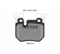 TEXTAR Bremsbelagsatz, Scheibenbremse 2431501 für BMW