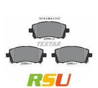 Textar Bremsbelagsatz, Scheibenbremse 2355802 Fahrzeugtyp PKW