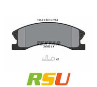 Textar Bremsbelagsatz, Scheibenbremse 2408301 Fahrzeugtyp PKW