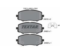 TEXTAR Bremsbelagsatz Scheibenbremse Q+ 2491001