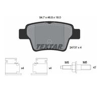Textar Bremsbelagsatz Scheibenbremse Q+ 2473701 Hinterachse für Peugeot 207/207+/207 SW/307