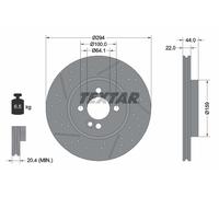 TEXTAR Bremsscheibe PRO vorne rechts links Gelocht 294mm für MINI 92196703