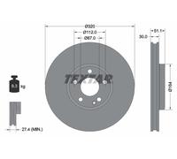 Bremsscheibe Vorderachse Textar 92258003