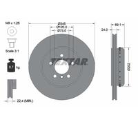 2 x TEXTAR (92253925) Bremsscheiben hinten (Hinterachse) für BMW