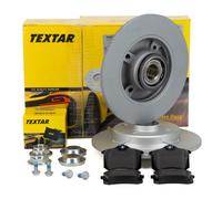 TEXTAR Bremsscheiben Ø 244mm + Radlager + Beläge für PEUGEOT 2008 I 208 I hinten