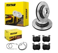 TEXTAR BREMSSCHEIBEN 324mm + BELÄGE HINTEN passend für BMW 1er E88 E82 135i 123d
