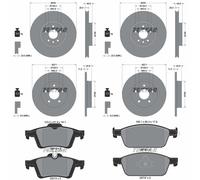 TEXTAR BREMSSCHEIBEN + BELÄGE VORNE + HINTEN passend für FORD FOCUS 3 III ST