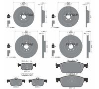 TEXTAR BREMSSCHEIBEN + BELÄGE VORNE + HINTEN passend für FORD KUGA II 2 MK2